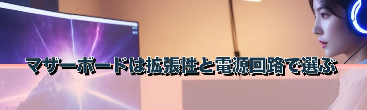 マザーボードは拡張性と電源回路で選ぶ