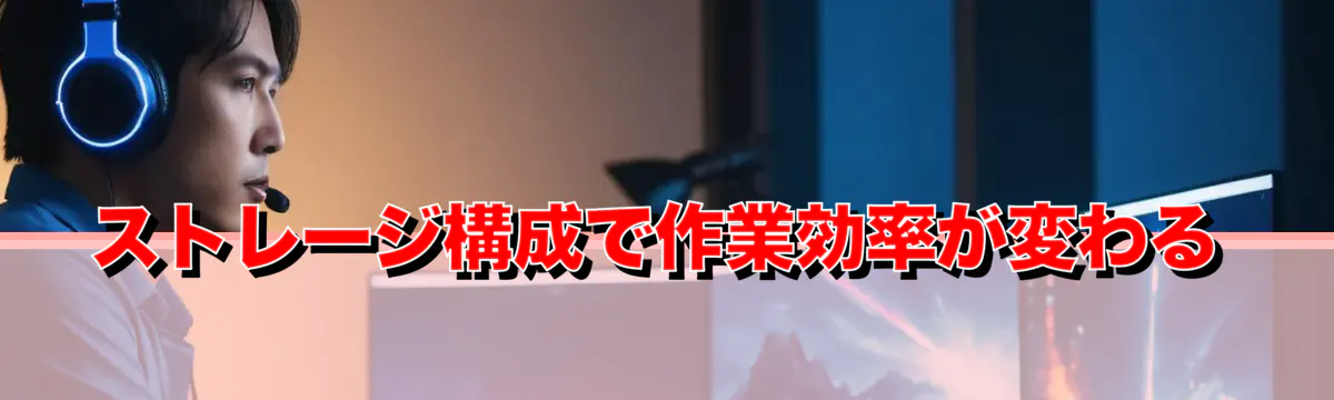 ストレージ構成で作業効率が変わる