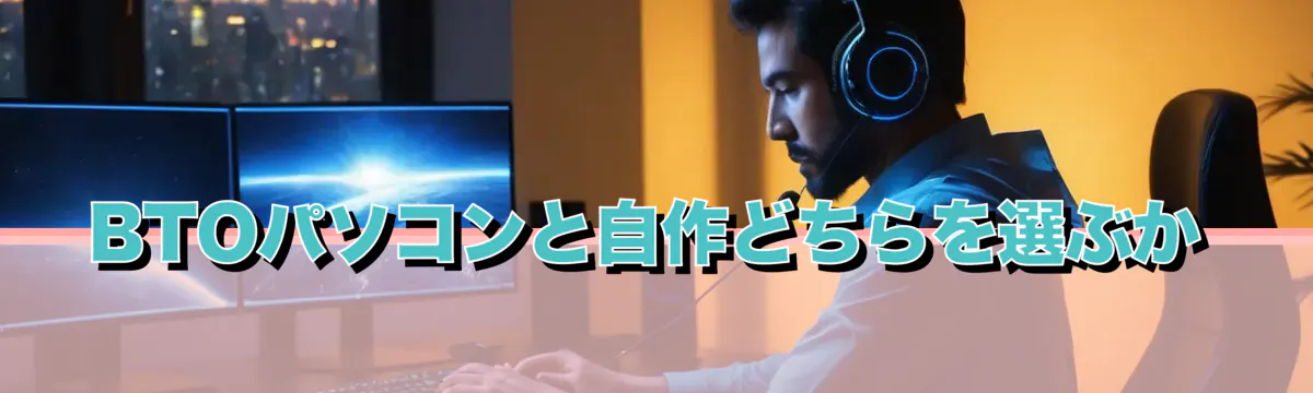 BTOパソコンと自作どちらを選ぶか