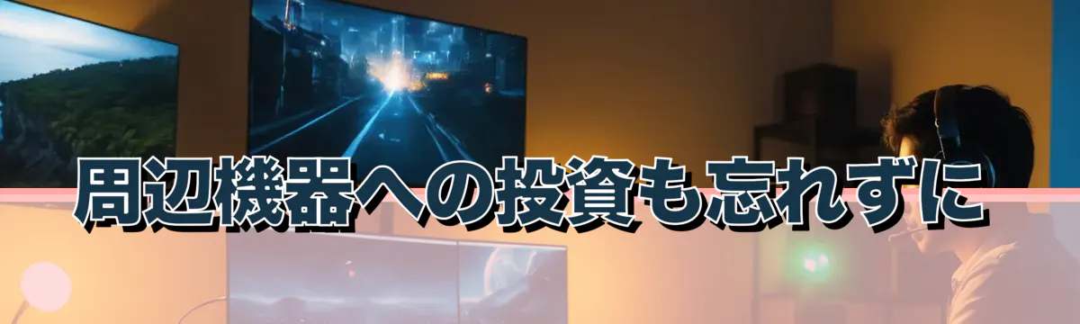 周辺機器への投資も忘れずに
