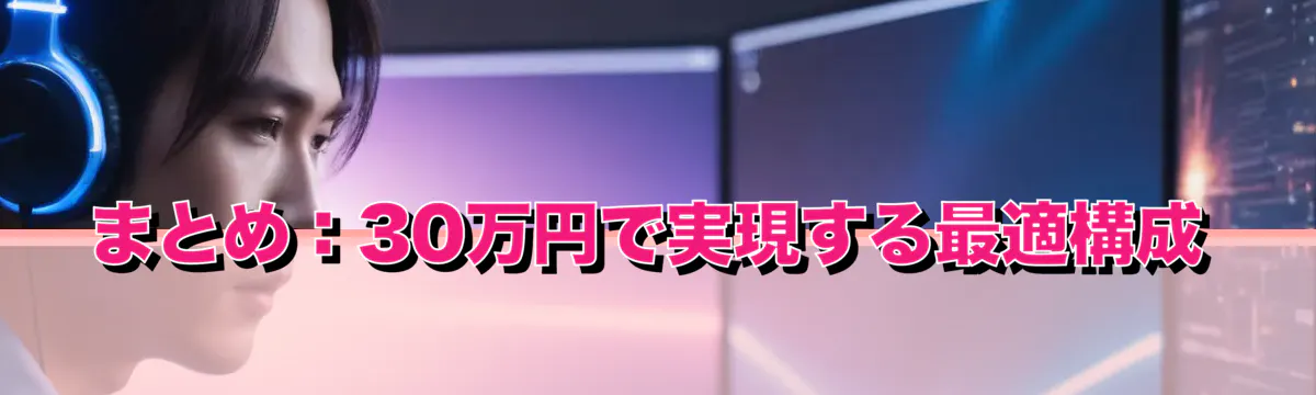 まとめ：30万円で実現する最適構成