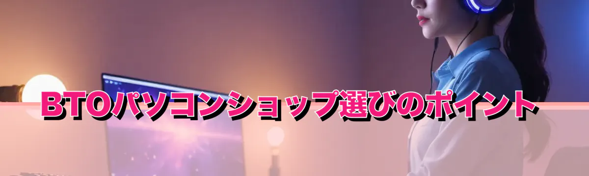 BTOパソコンショップ選びのポイント
