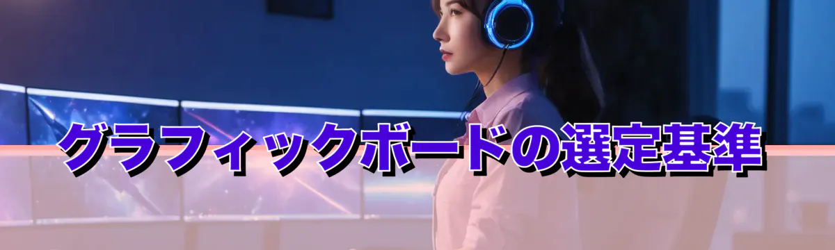 グラフィックボードの選定基準