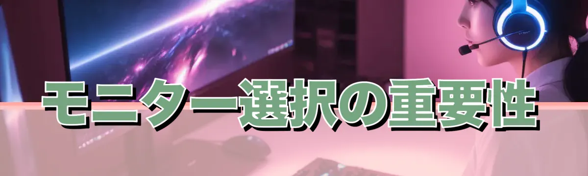 モニター選択の重要性