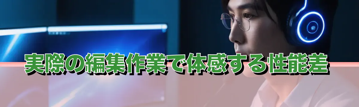 実際の編集作業で体感する性能差