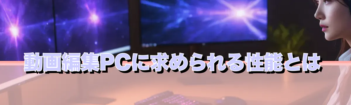 動画編集PCに求められる性能とは