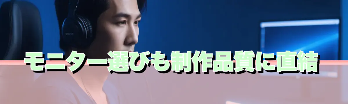 モニター選びも制作品質に直結