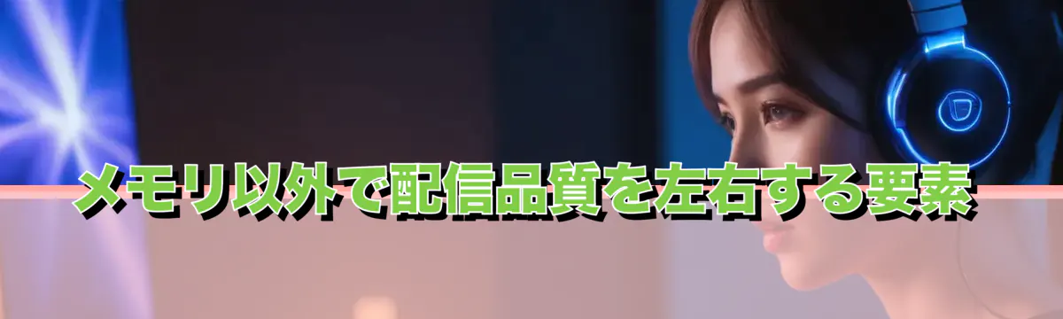 メモリ以外で配信品質を左右する要素