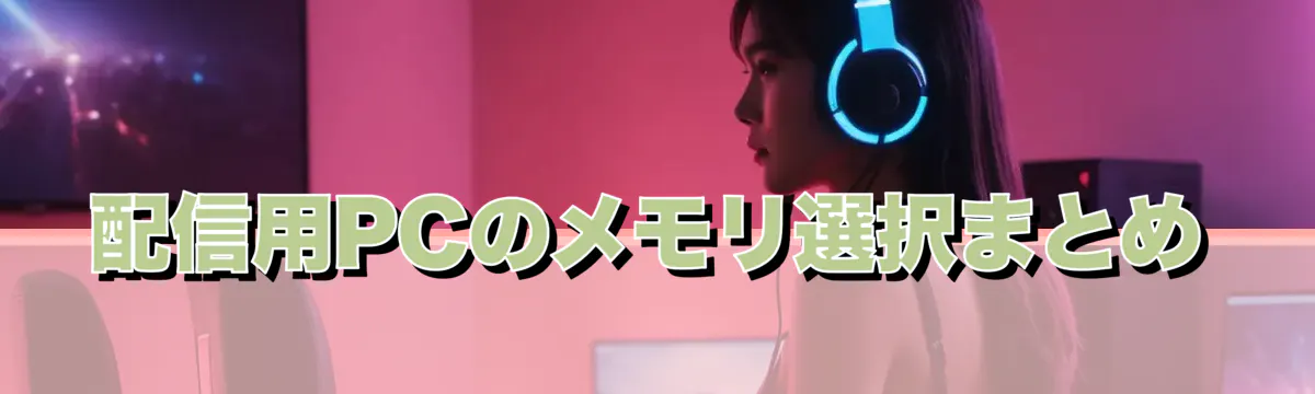 配信用PCのメモリ選択まとめ