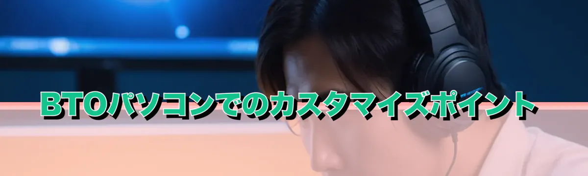 BTOパソコンでのカスタマイズポイント