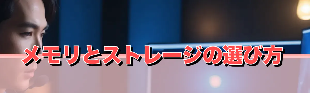 メモリとストレージの選び方