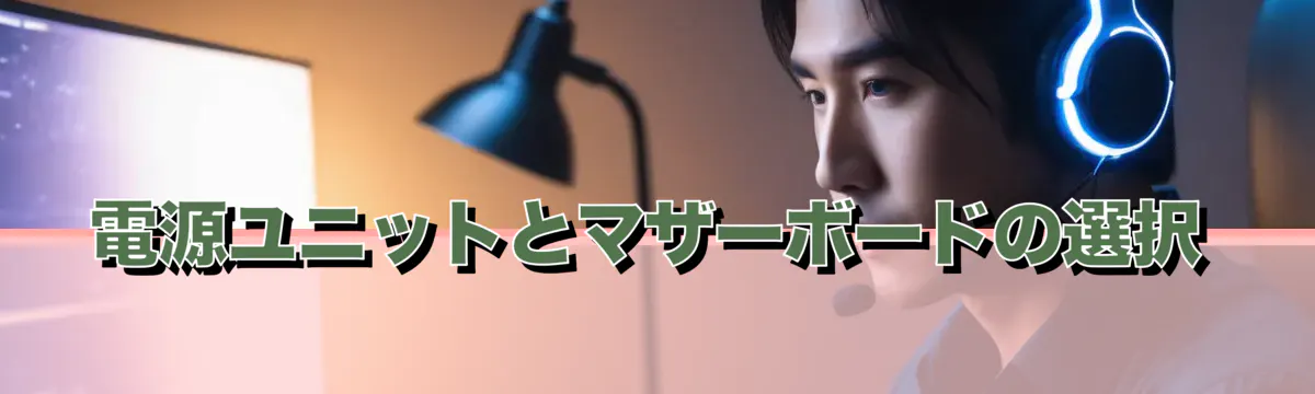 電源ユニットとマザーボードの選択