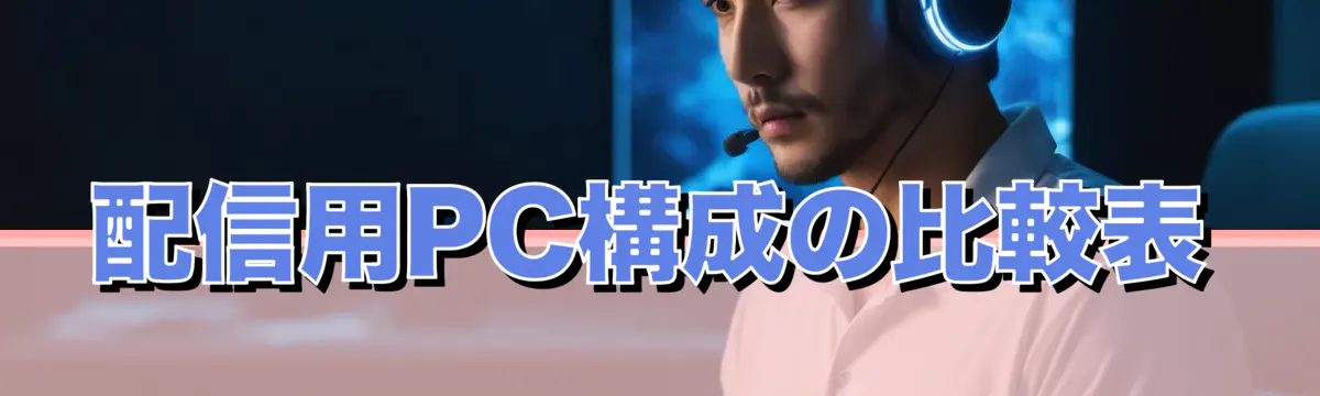 配信用PC構成の比較表