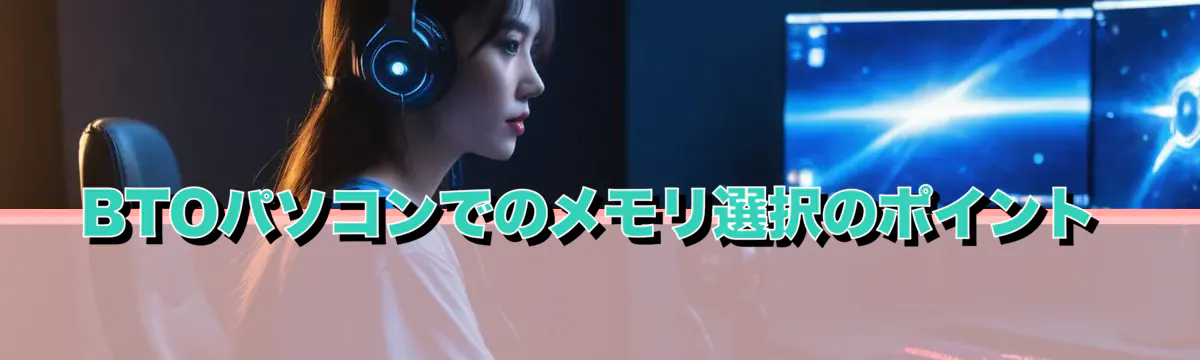 BTOパソコンでのメモリ選択のポイント