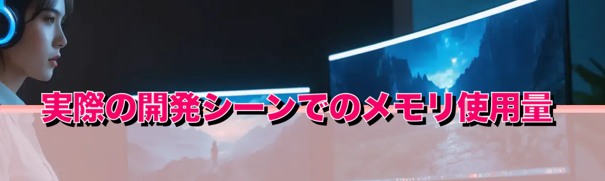 実際の開発シーンでのメモリ使用量