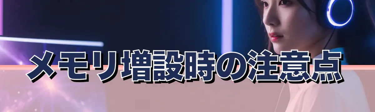 メモリ増設時の注意点