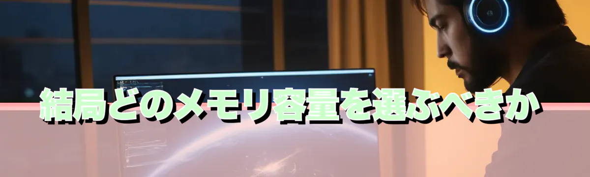 結局どのメモリ容量を選ぶべきか