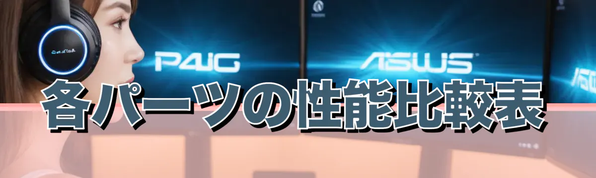 各パーツの性能比較表