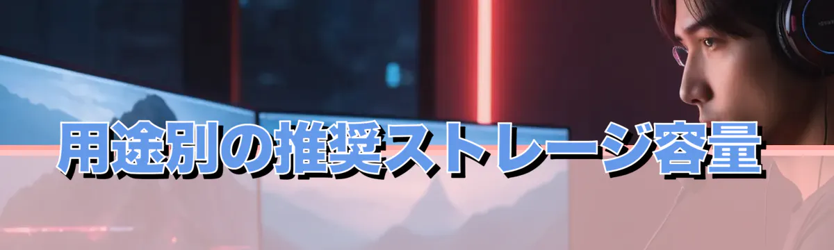 用途別の推奨ストレージ容量