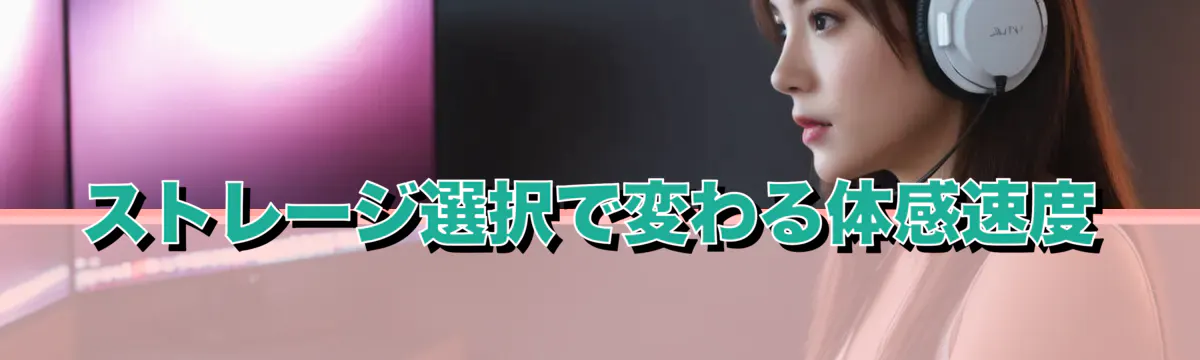 ストレージ選択で変わる体感速度