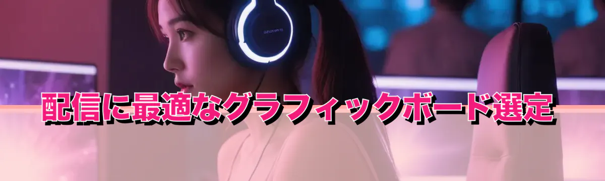 配信に最適なグラフィックボード選定