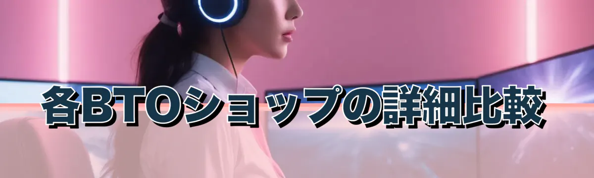 各BTOショップの詳細比較