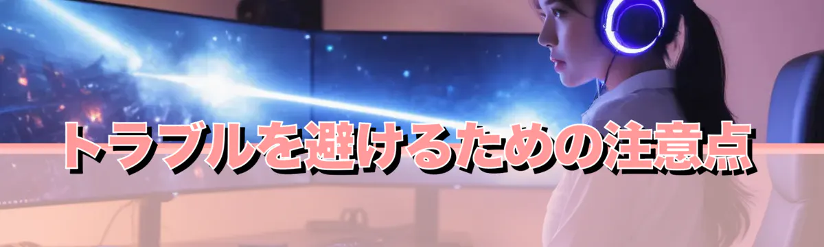 トラブルを避けるための注意点