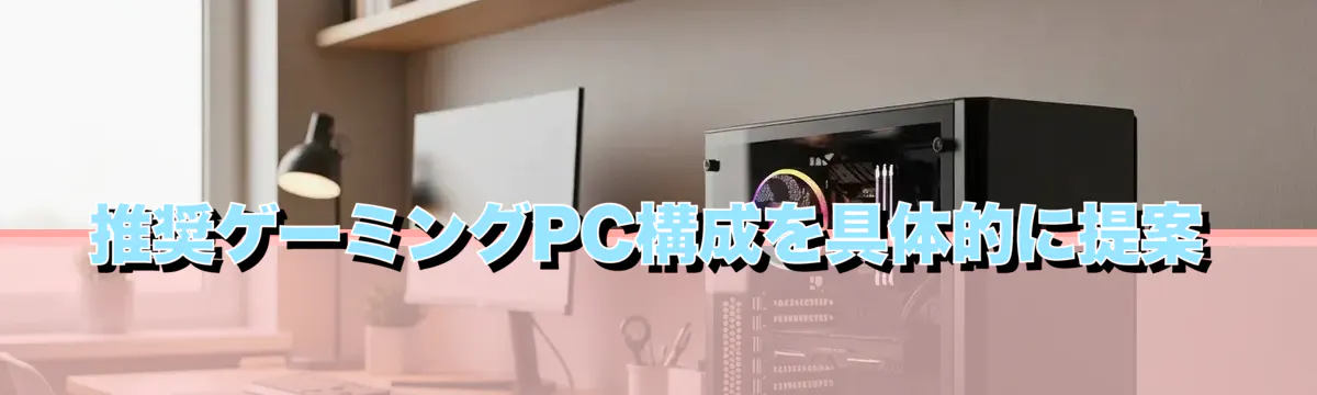 推奨ゲーミングPC構成を具体的に提案