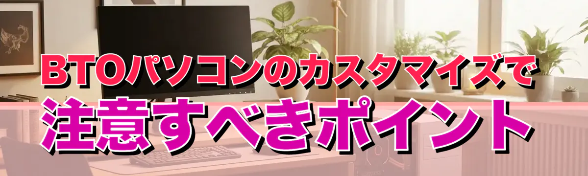 BTOパソコンのカスタマイズで注意すべきポイント