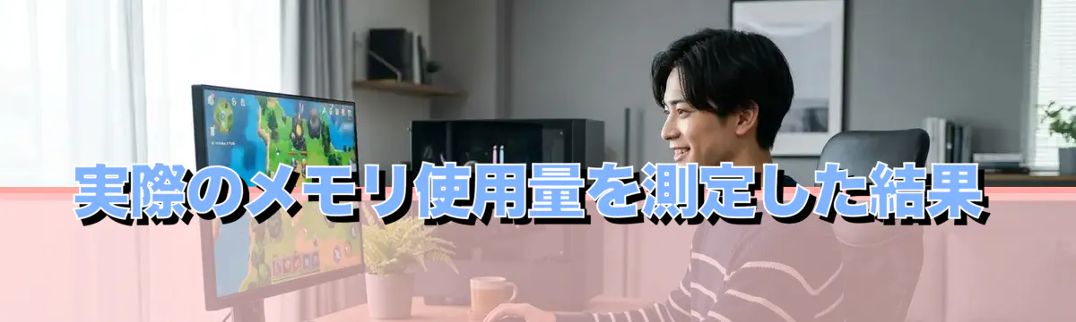 実際のメモリ使用量を測定した結果
