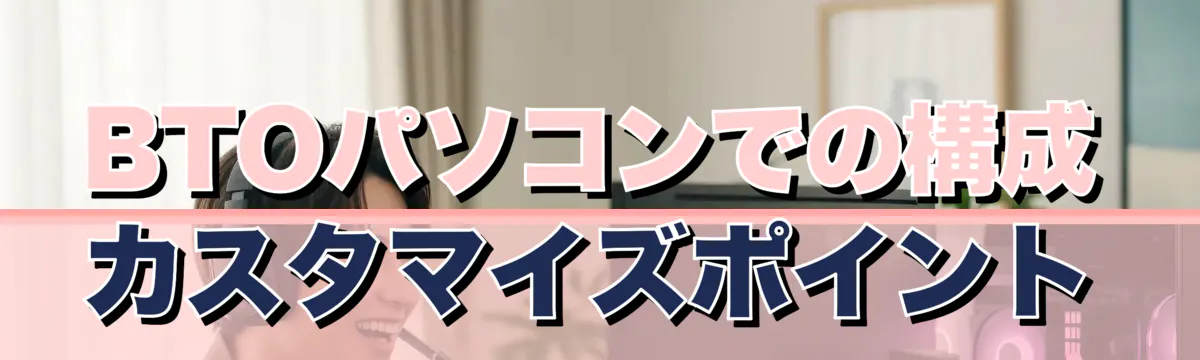 BTOパソコンでの構成カスタマイズポイント