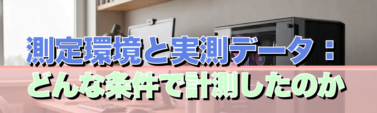 測定環境と実測データ：どんな条件で計測したのか