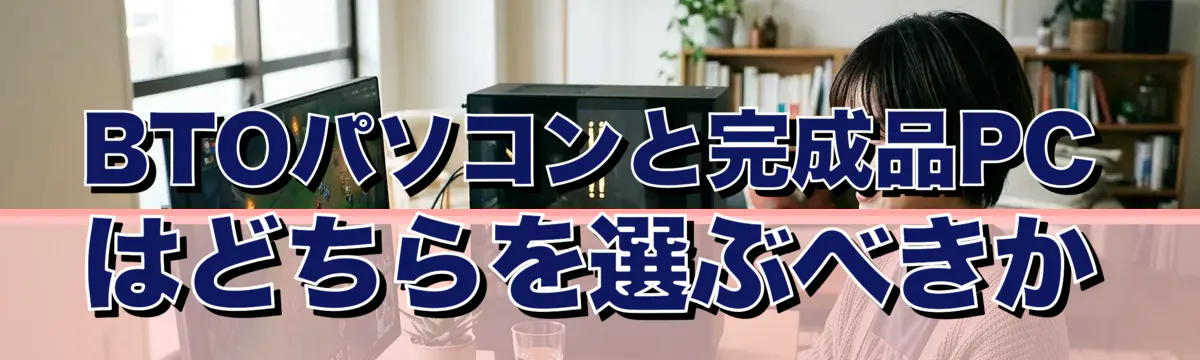 BTOパソコンと完成品PCはどちらを選ぶべきか
