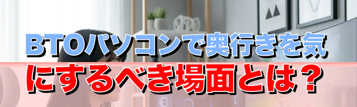 BTOパソコンで奥行きを気にするべき場面とは？
