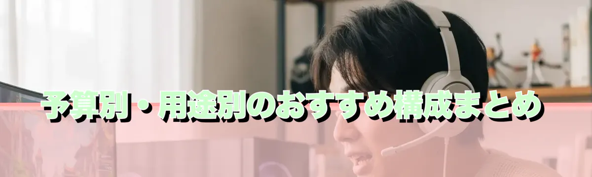 予算別・用途別のおすすめ構成まとめ